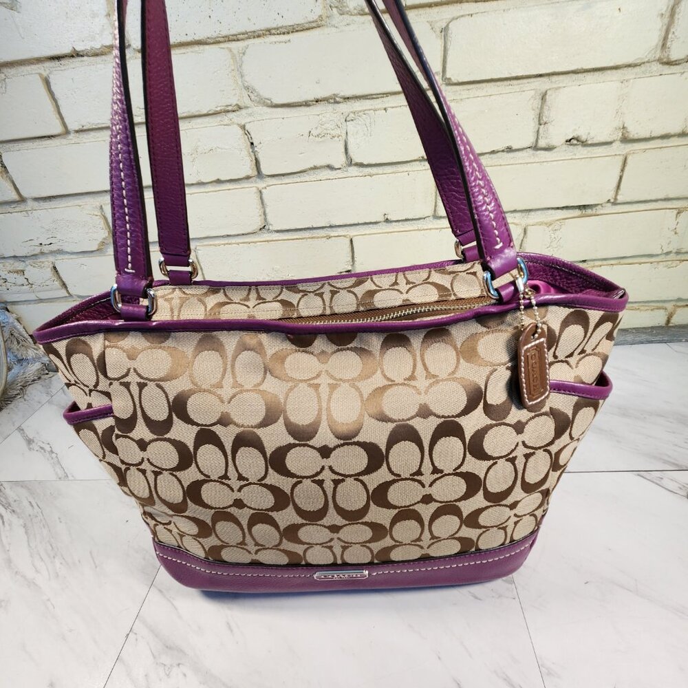 Euc Vintage Coach Park Signature Carrie Tote Bag Purse/Wallet - Picture 3 of 15